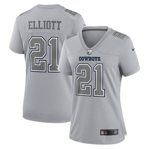 Ezekiel Elliott Dallas Cowboys Womens Atmosphere Fashion Game Jersey - Gray Nfl