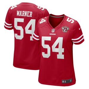 Fred Warner San Francisco 49ers Womens 75th Anniversary Player Game Jersey - Scarlet Nfl