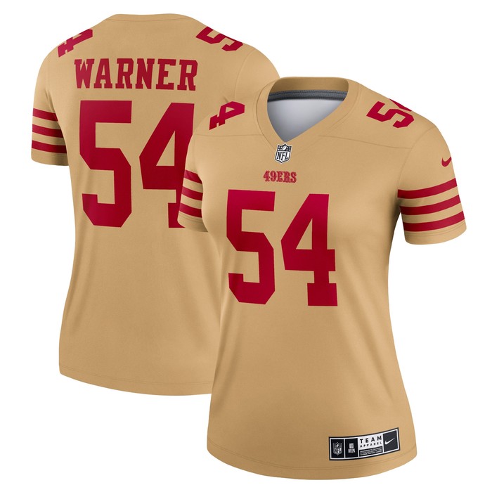 Fred Warner San Francisco 49ers Womens Inverted Legend Jersey - Gold Nfl