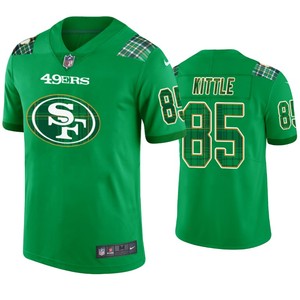 George Kittle San Francisco 49ers #85 Jersey St. Patricks Day Kelly Green Lucky - Men