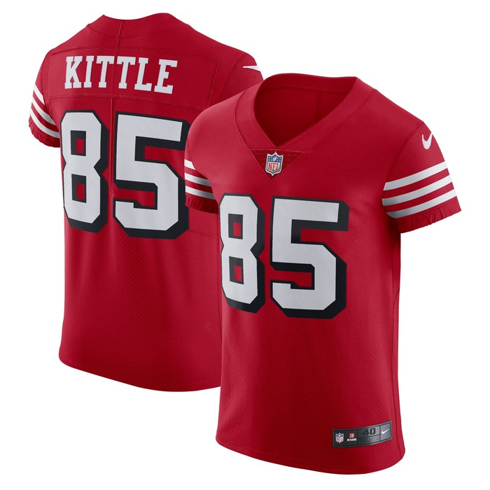 George Kittle San Francisco 49ers Alternate Vapor Elite Jersey Scarlet Nfl