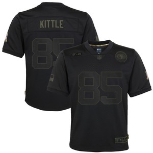 George Kittle San Francisco 49ers Youth 2020 Salute To Service Game Jersey - Black