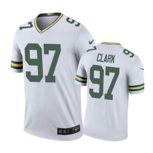 Green Bay Packers #97 Kenny Clark Nike Color Rush White Jersey