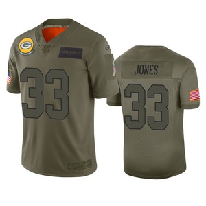 Green Bay Packers Aaron Jones Camo 2019 Salute To Service Limited Jersey