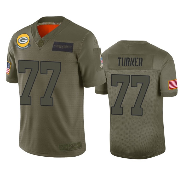 Green Bay Packers Billy Turner Camo 2019 Salute To Service Limited Jersey - Cocomos