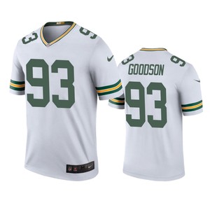 Green Bay Packers B.j. Goodson White Color Rush Legend Jersey - Cocomos