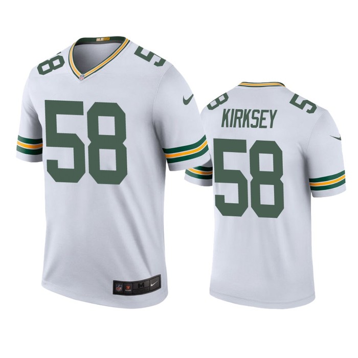 Green Bay Packers Christian Kirksey White Color Rush Legend Jersey - Mens