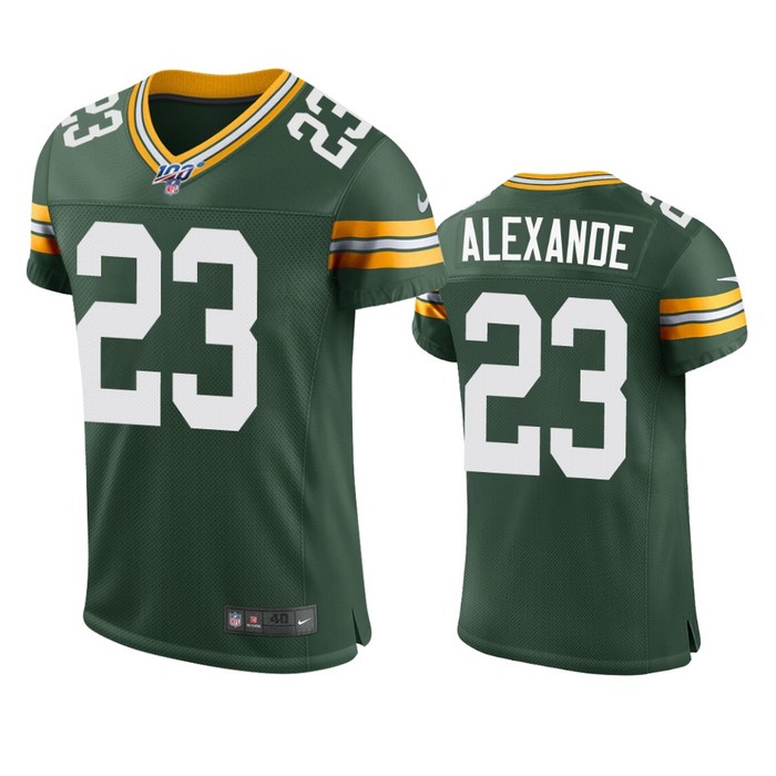 Green Bay Packers Jaire Alexander Green 100th Season Vapor Elite Jersey - Cocomos