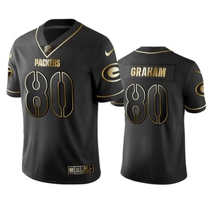 Green Bay Packers Jimmy Graham Black Golden Edition 2019 Vapor Untouchable Limited Jersey - Mens