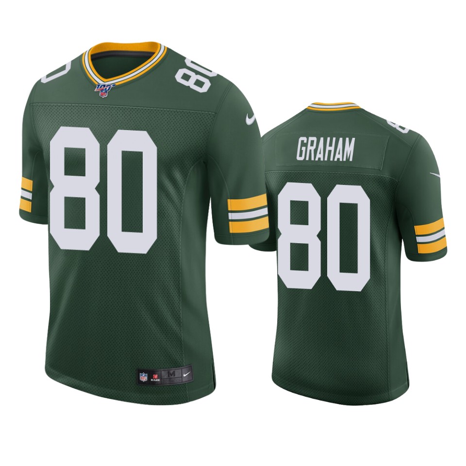 Green Bay Packers Jimmy Graham Green 100th Season Vapor Limited Jersey - Cocomos