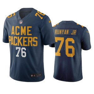 Green Bay Packers Jon Runyan Jr. Navy City Edition Vapor Limited Jersey