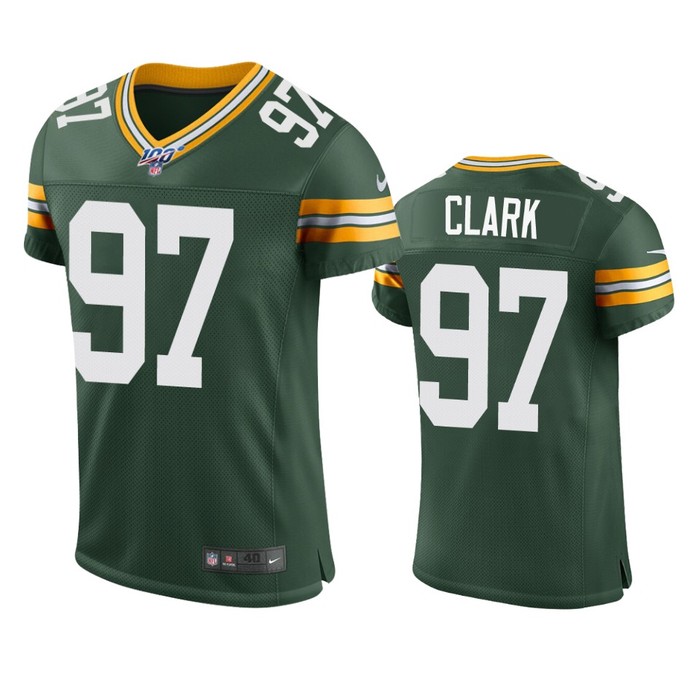 Green Bay Packers Kenny Clark Green 100th Season Vapor Elite Jersey