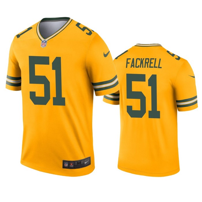 Green Bay Packers Kyler Fackrell Gold Inverted Legend Jersey