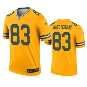 Green Bay Packers Marquez Valdes-scantling Gold Inverted Legend Jersey