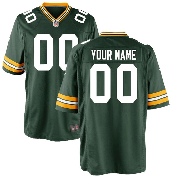 Green Bay Packers Nike Youth Custom Game Jersey - Green - Cocomos