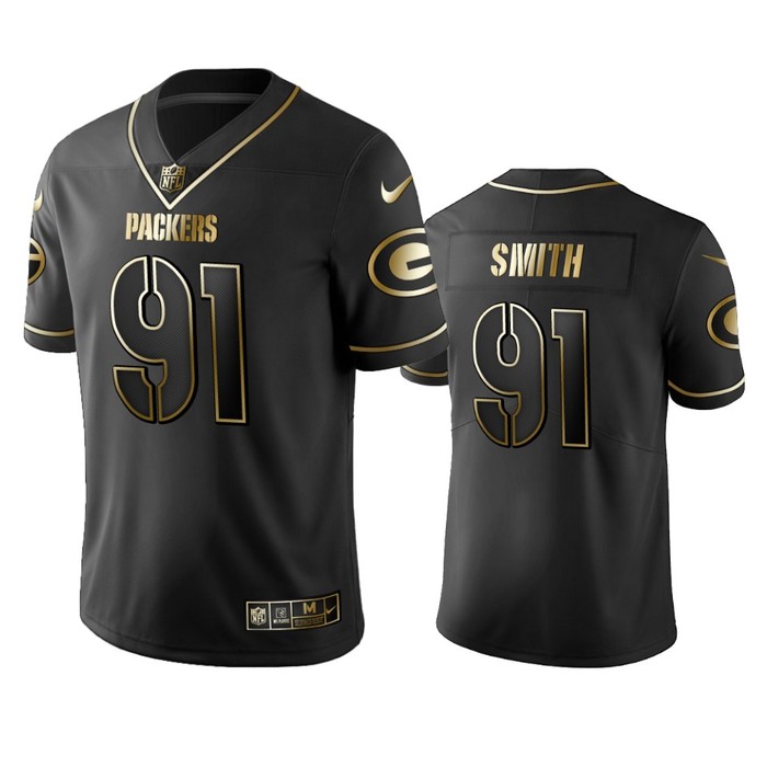 Green Bay Packers Preston Smith Black Golden Edition 2019 Vapor Untouchable Limited Jersey - Mens