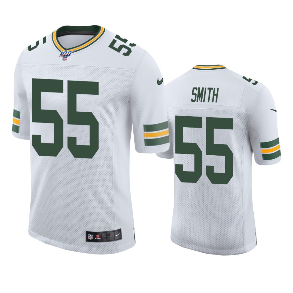 Green Bay Packers Zadarius Smith White 100th Season Vapor Limited Jersey - Cocomos