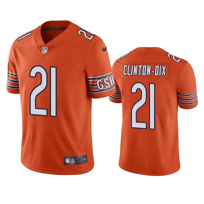 Ha Ha Clinton-dix Chicago Bears Orange Vapor Limited Jersey