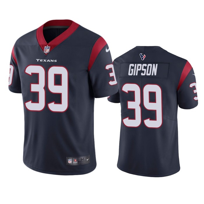 Houston Texans #39 Tashaun Gipson Navy Vapor Untouchable Limited Jersey - Mens