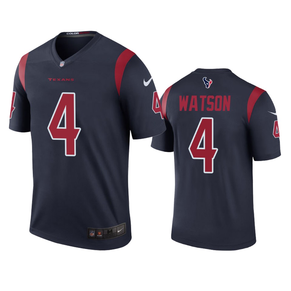 Houston Texans #4 Deshaun Watson Navy Color Rush Legend Jersey - Mens - Cocomos