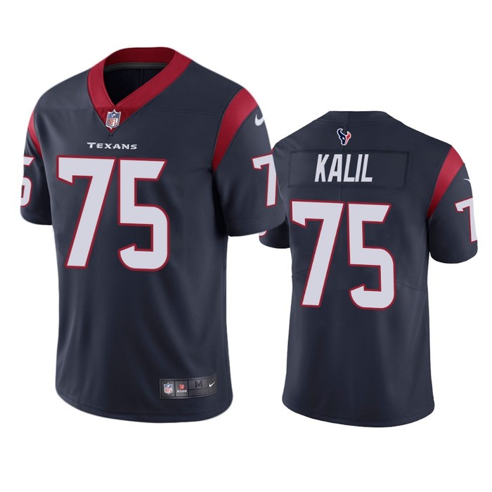 Houston Texans #75 Matt Kalil Navy Vapor Untouchable Limited Jersey - Mens - Cocomos