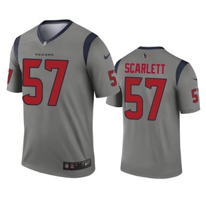 Houston Texans Brennan Scarlett Gray Inverted Legend Jersey