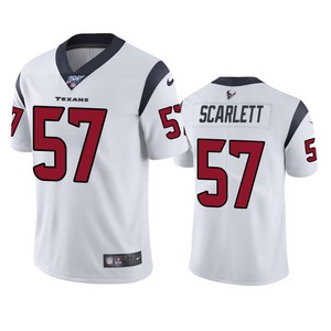 Houston Texans Brennan Scarlett White 100th Season Vapor Limited Jersey