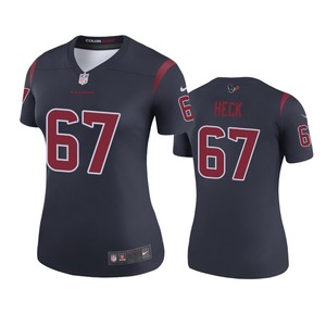 Houston Texans Charlie Heck Navy Color Rush Legend Jersey