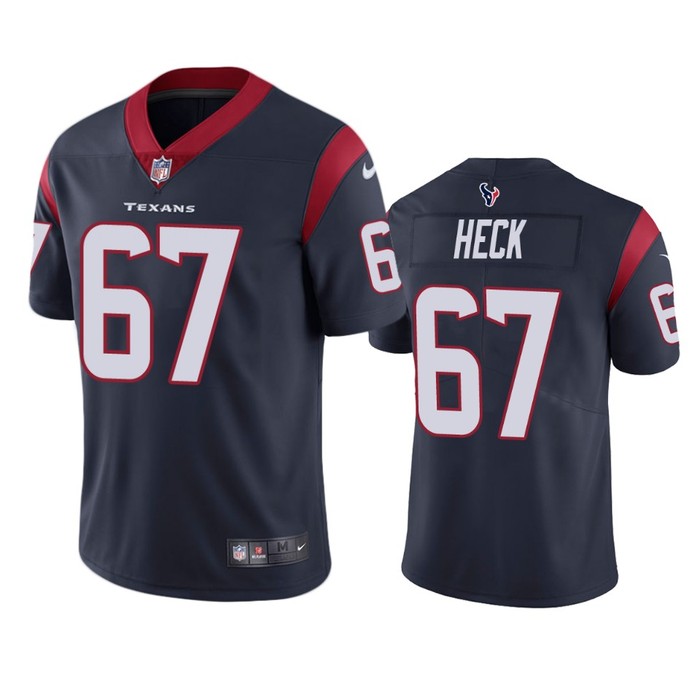 Houston Texans Charlie Heck Navy Vapor Untouchable Limited Jersey