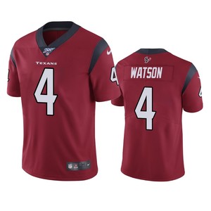 Houston Texans Deshaun Watson Red 100th Season Vapor Limited Jersey