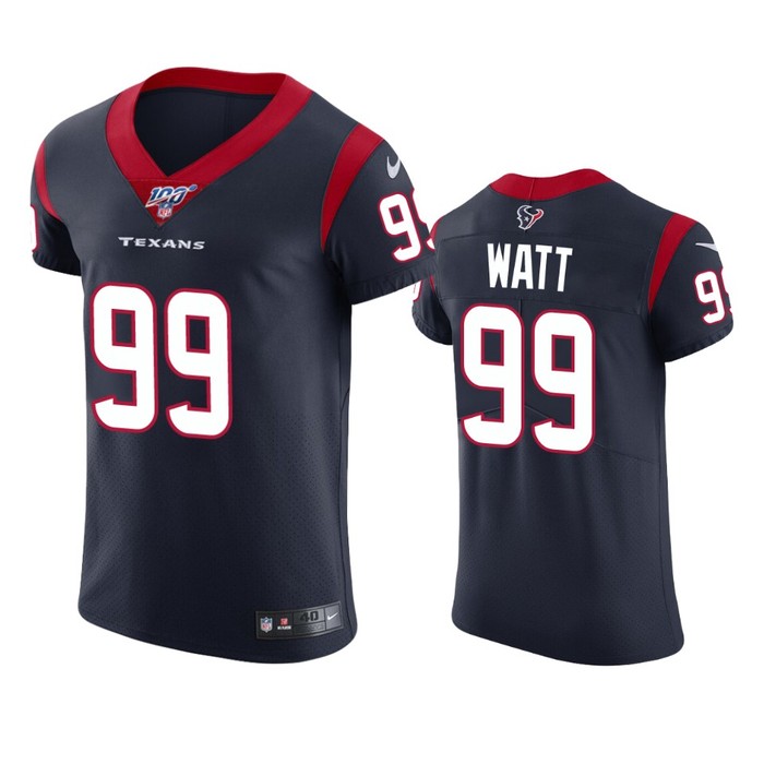 Houston Texans J.j. Watt Navy 100th Season Vapor Elite Jersey