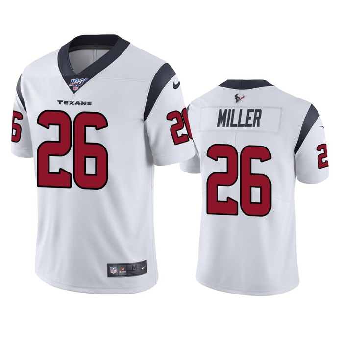 Houston Texans Lamar Miller White 100th Season Vapor Limited Jersey