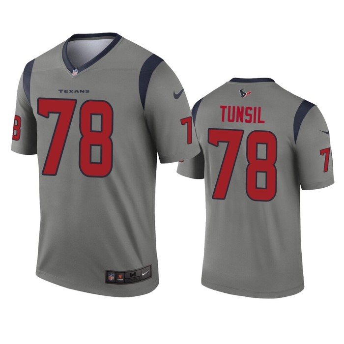 Houston Texans Laremy Tunsil Gray Inverted Legend Jersey