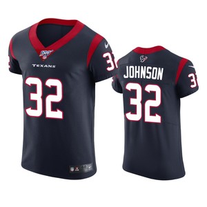 Houston Texans Lonnie Johnson Jr. Navy 100th Season Vapor Elite Jersey