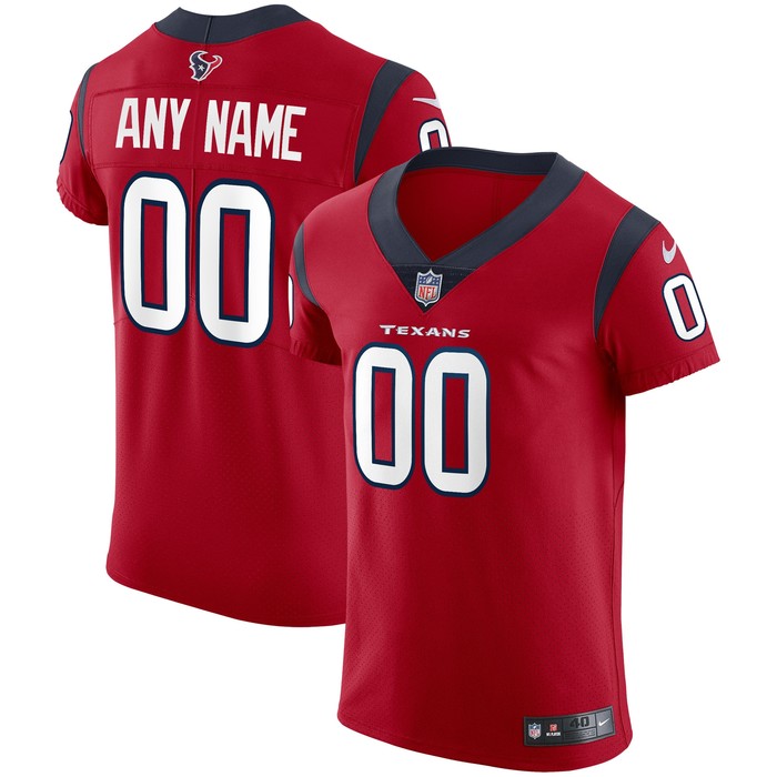 Houston Texans Vapor Elite Custom Jersey - Red Custom Jerseys Nfl