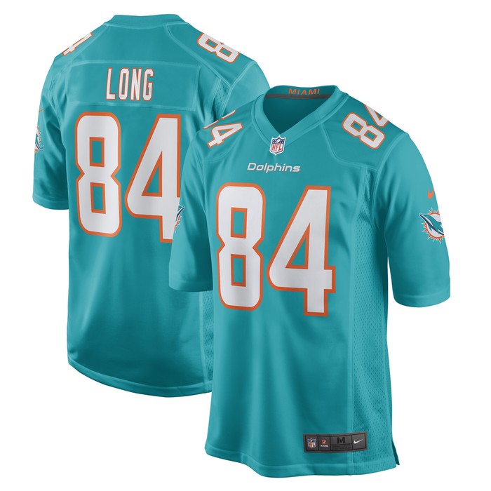 Hunter Long Miami Dolphins Game Jersey - Aqua Nfl