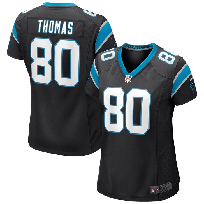 Ian Thomas Carolina Panthers Womens Game Jersey - Black Nfl