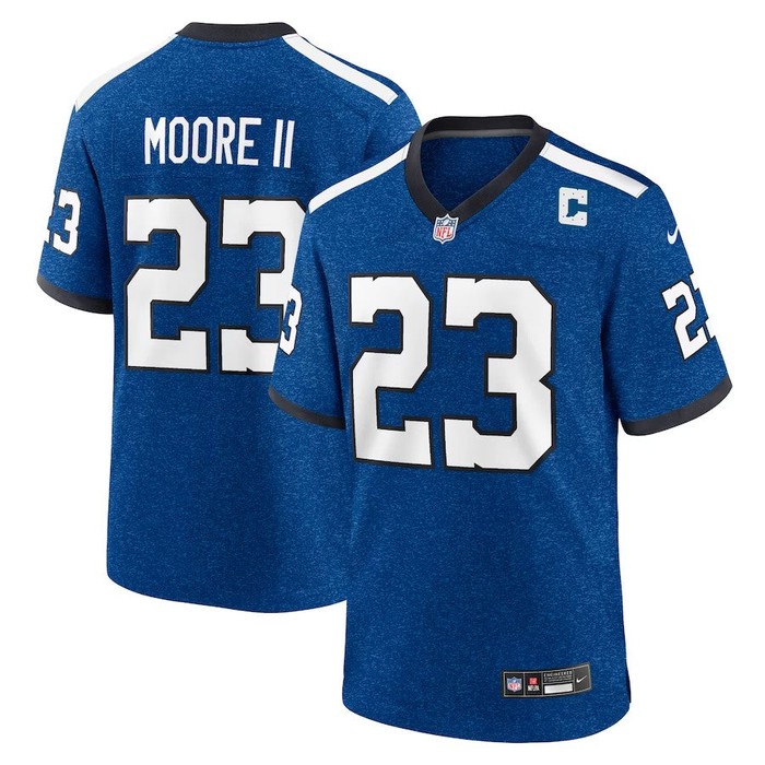 Indianapolis Colts #23 Kenny Moore Ii Indiana Nights Alternate Game Jersey - Royal - Cocomos