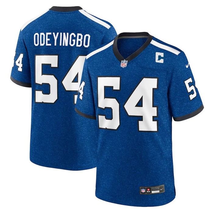 Indianapolis Colts #54 Dayo Odeyingbo Indiana Nights Alternate Game Jersey - Royal - Cocomos