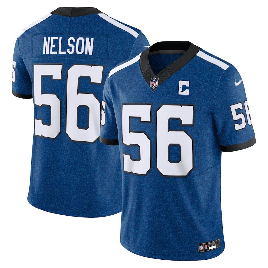 Indianapolis Colts #56 Quenton Nelson Indiana Nights Alternate Vapor Fuse Limited Jersey - Royal - Cocomos