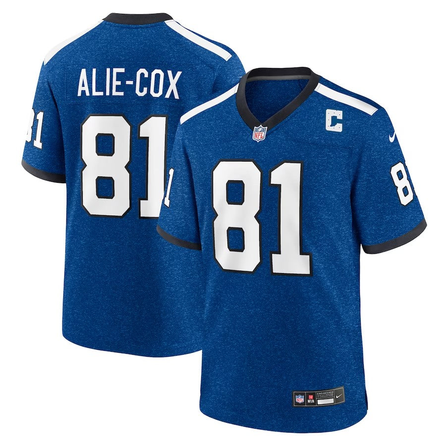 Indianapolis Colts #81 Mo Alie Cox Indiana Nights Alternate Game Jersey - Royal - Cocomos