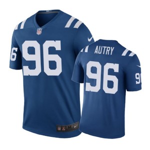 Indianapolis Colts #96 Denico Autry Nike Color Rush Royal Jersey