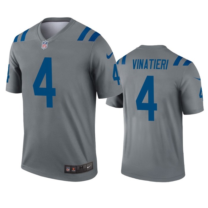 Indianapolis Colts Adam Vinatieri Gray Inverted Legend Jersey