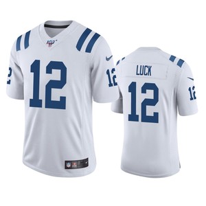 Indianapolis Colts Andrew Luck White 100th Season Vapor Limited Jersey