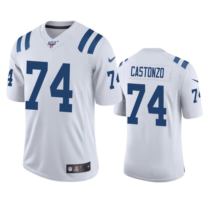 Indianapolis Colts Anthony Castonzo White 100th Season Vapor Limited Jersey - Cocomos