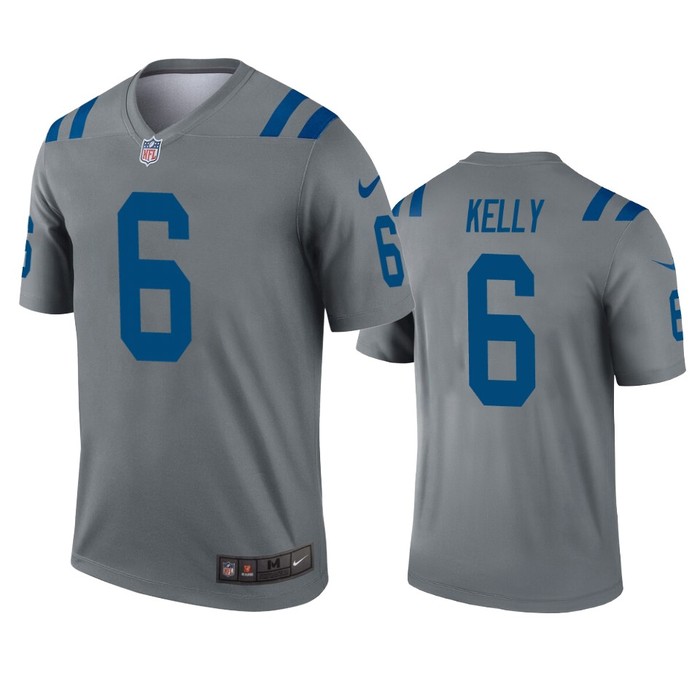 Indianapolis Colts Chad Kelly Gray Inverted Legend Jersey