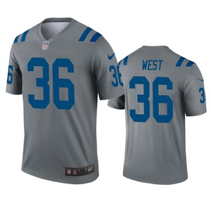 Indianapolis Colts Charcandrick West Gray Inverted Legend Jersey