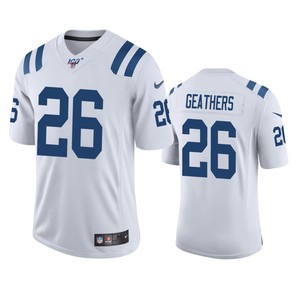 Indianapolis Colts Clayton Geathers White 100th Season Vapor Limited Jersey