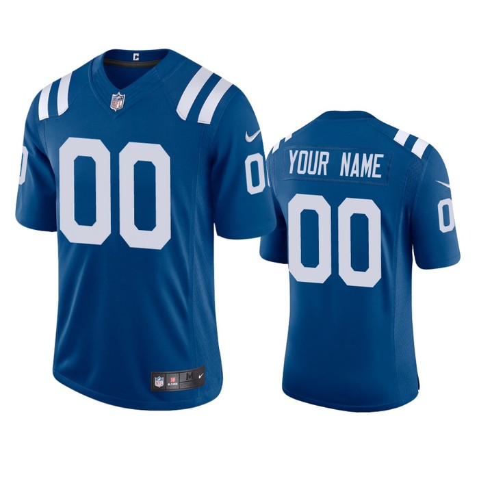 Indianapolis Colts Custom Royal 2020 Vapor Limited Jersey - Mens