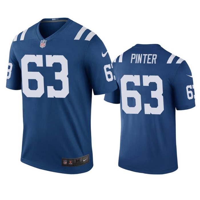 Indianapolis Colts Danny Pinter Royal Color Rush Legend Jersey